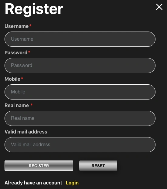 Welcome bonus pop-up on JLJL5 after successful registration
